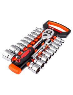 Juego de Llave de Carraca Egofine 20 Piezas 1/2" 8-30mm