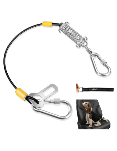 Arnés de Cinturón de Seguridad para Perros HYLIYAKI 60 cm Negro