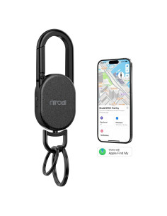 Llavero rastreador Miroddi con Find My para iOS, negro