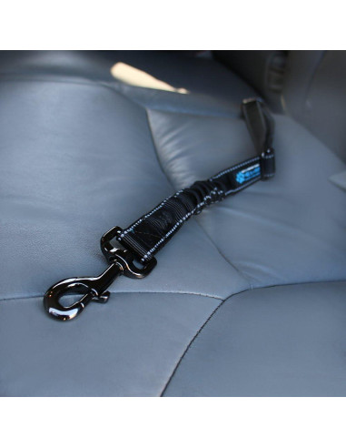 Correa de Asiento para Perros Max y Neo - Bungee Ajustable Negro