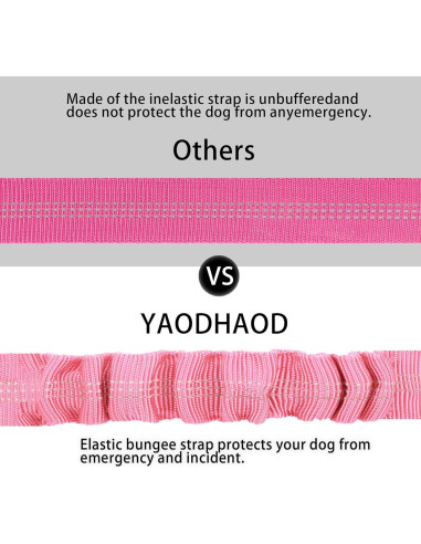Cinturón de Seguridad para Perros YAOHDAO Rosa Ajustable