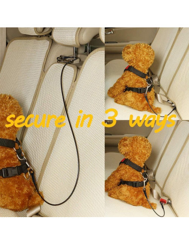 Cinturón de Seguridad para Mascotas ACBungji 61 cm Acero Inoxidable