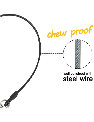 Cinturón de Seguridad para Mascotas ACBungji 61 cm Acero Inoxidable