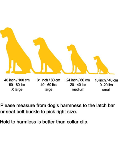 Cinturón de Seguridad para Mascotas ACBungji 61 cm Acero Inoxidable