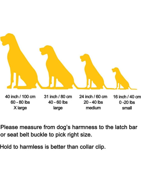 Cinturón de Seguridad para Mascotas ACBungji 61 cm Acero Inoxidable