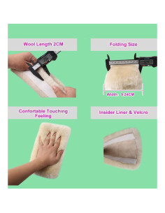 Funda de Cinturón de Seguridad OGLAND Piel de Oveja Verde Alpino 2