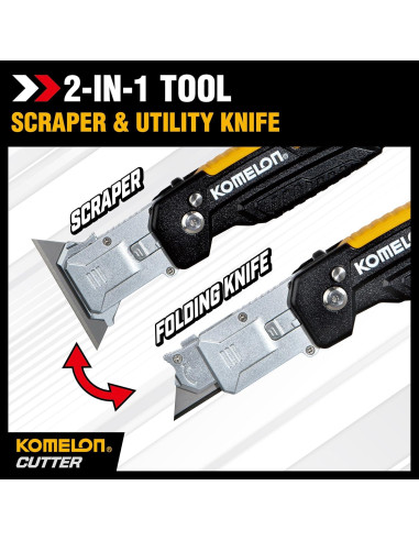 Cuchillo Utilitario Plegable 2-en-1 Komelon UDS-N6