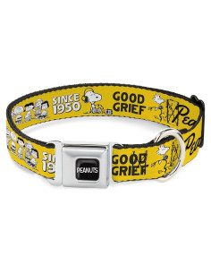 Collar para Perros Peanuts Buckle-Down 40.6-58.4 cm Amarillo