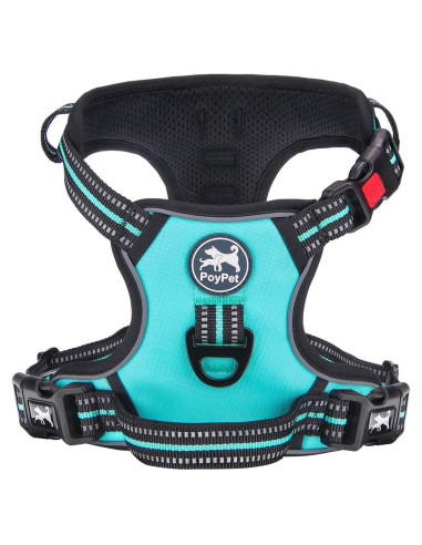 Arnés para Perros PoyPet XS Ajustable Reflectante Azul Menta