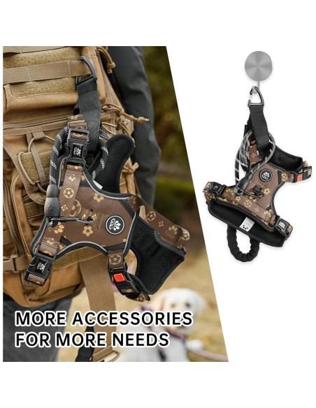 Arnés para Perros Sin Tirones NESTROAD Ajustable Marrón S