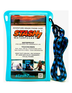 Funda impermeable Stash7 para smartphone hasta 7.5" azul 2
