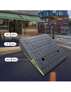 Rampas de entrada ROKENPOY de goma pesada 50x50x15.24 cm 2