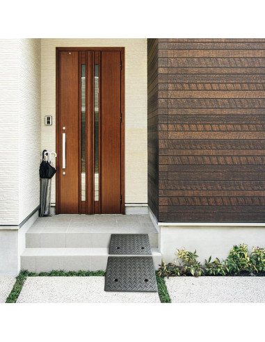 Rampas de entrada ROKENPOY de goma pesada 50x50x15.24 cm
