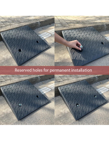 Rampas de entrada ROKENPOY de goma pesada 50x50x15.24 cm