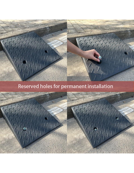 Rampas de entrada ROKENPOY de goma pesada 50x50x15.24 cm