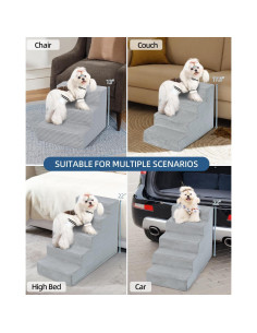 Escaleras para Perros Vfrog 4 Pasos 44.5 cm Antideslizantes 2