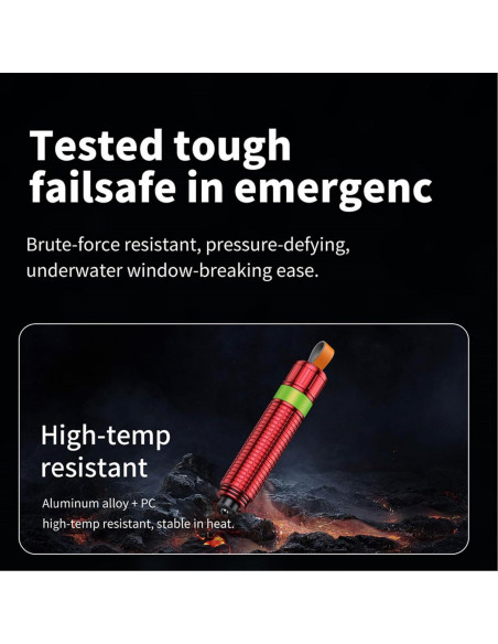 Martillo de Seguridad para Coche LANBOUY 2 Pack - Rompedor de Ventanas y Cortador de Cinturón