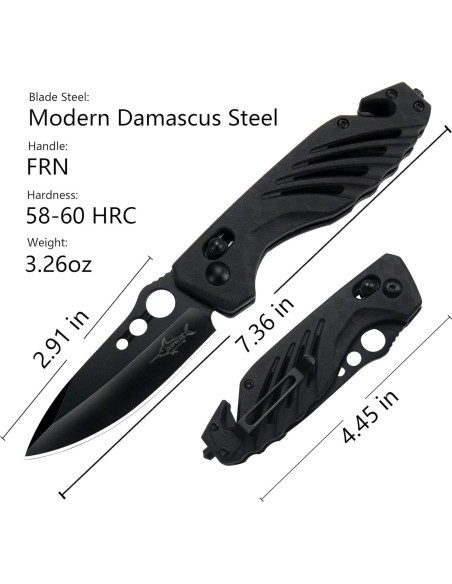 Cuchillo Plegable XIPHIAS FK045 - Acero Inoxidable 7.4 cm