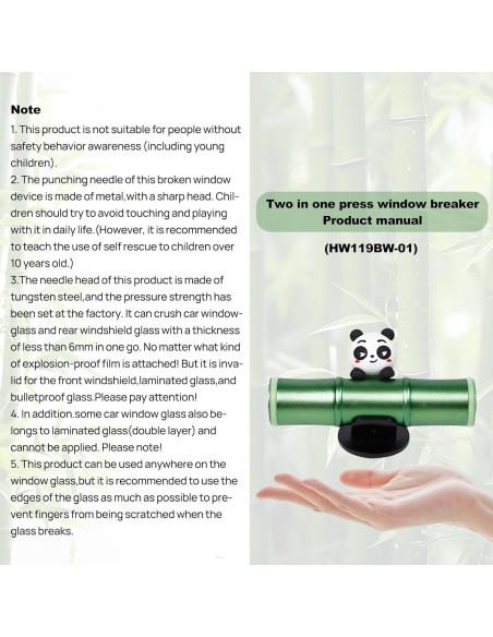 Kit de Emergencia 2-en-1 PSLER Martillo Seguridad Verde