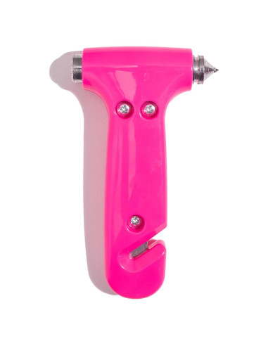 Martillo de Seguridad Rosa Blingsting - Escape Automotriz y Cortador de Cinturón