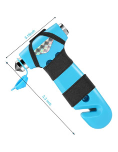 Paquete de 2 Martillos de Seguridad OUCPC para Automóvil 3 en 1 2