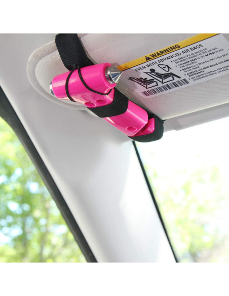 Martillo de Seguridad Rosa Blingsting - Escape Automotriz y Cortador de Cinturón
