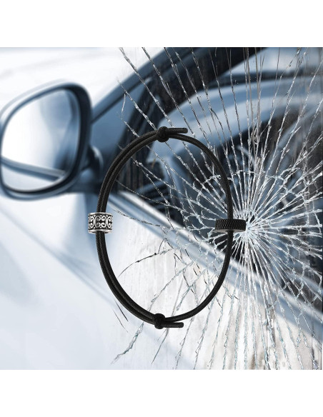 2 Pulseras Rompe Ventana de Coche Cobee con Carburo de Tungsteno