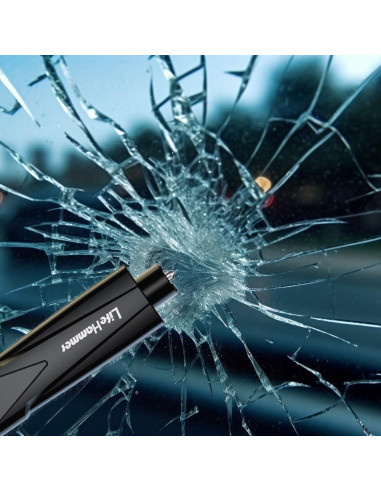 3 Pcs Rompedor de Ventana de Emergencia BOSOIRSOU 2-en-1