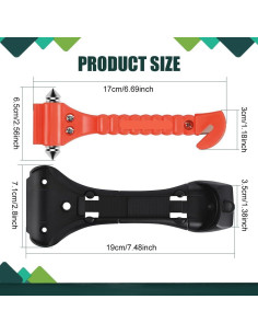 Juego de Martillo de Seguridad para Automóvil QZTYTY 2PCS 2