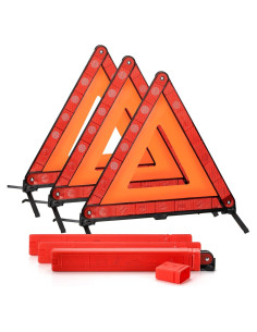 Kit de Seguridad Fasmov 3 Triángulos de Advertencia Reflectores