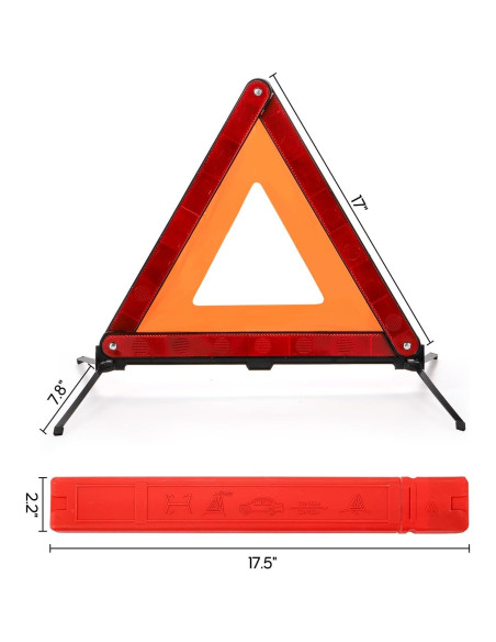 Kit de Seguridad Fasmov 3 Triángulos de Advertencia Reflectores