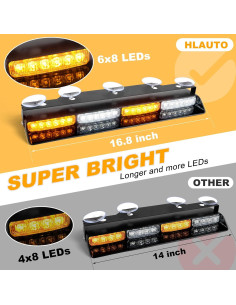 Luces Estroboscópicas de Emergencia HLauto 604N 48 LED 42.7 cm 2