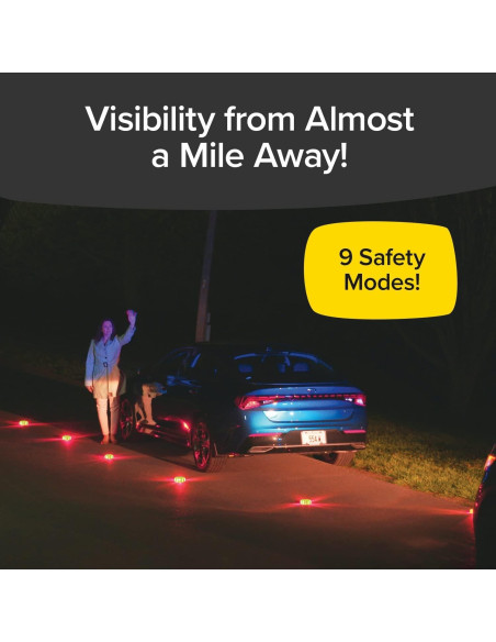 Bengalas LED de Seguridad Lizard Flare - 15 Luces, 9 Modos
