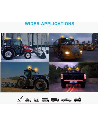 Luz Beacon Agrieyes 4.2" Ámbar LED 19W Impermeable