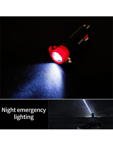 Martillo de Seguridad 6-en-1 BUSEJINS con Luz y Destornillador