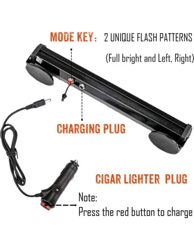 Barra de Luz de Emergencia Inalámbrica LE-JX 31.5 cm LED 12V