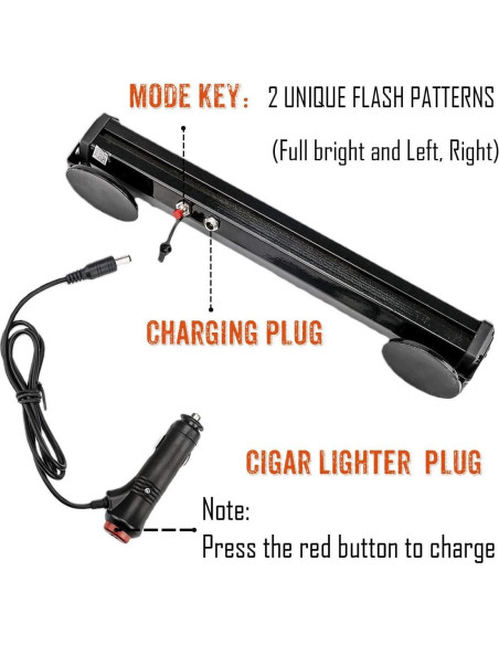 Barra de Luz de Emergencia Inalámbrica LE-JX 31.5 cm LED 12V