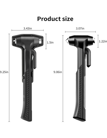 2 Piezas Martillo de Seguridad DSHFKLX 3-en-1 para Automóvil