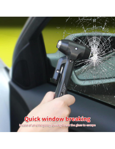 2 Piezas Martillo de Seguridad DSHFKLX 3-en-1 para Automóvil