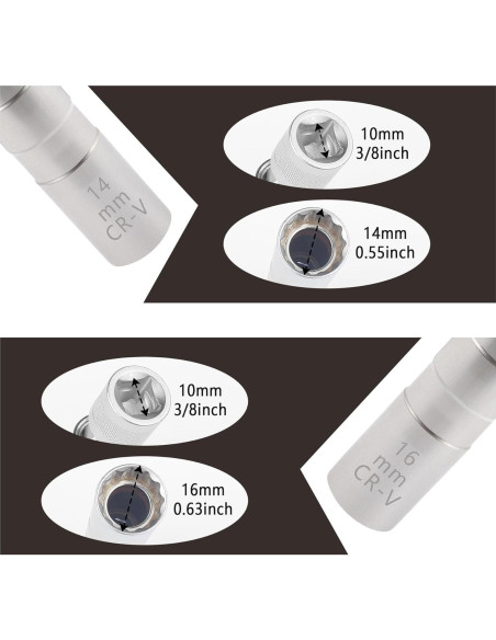 Juego de Llaves de Bujías Salior 14mm y 16mm Magnéticas