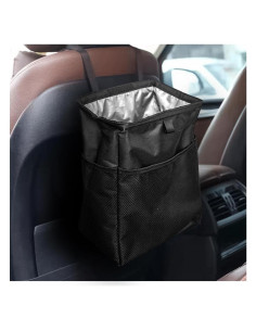 Basurero de Coche 8sanlione 3L A Prueba de Fugas Negro