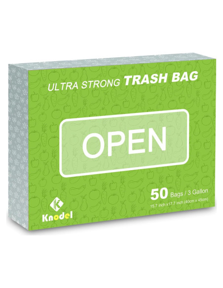 Bolsas de Basura K KNODEL 50 Unidades 11.36 Litros Resistentes