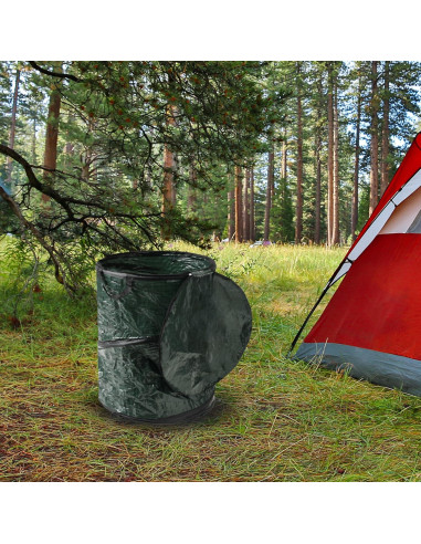 Contenedor de Basura Plegable Wakeman 111.2L Verde