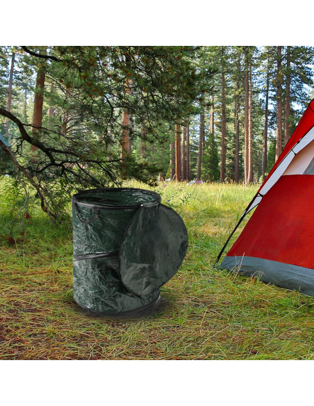 Contenedor de Basura Plegable Wakeman 111.2L Verde