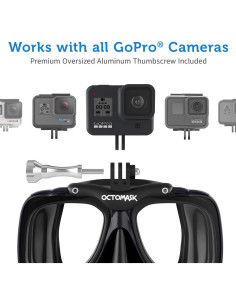 Máscara de buceo Octomask FBA_101 con soporte para GoPro 2