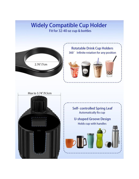 Bandeja para Portavasos de Coche Figtacico FG-101AU 5 en 1