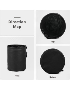 Basurero de Coche Plegable Ottdien Negro Impermeable 16x20cm 2