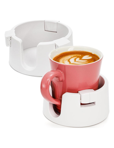 Soportes para Tazas Antideslizantes Mezchi - Paquete de 2 Blancos