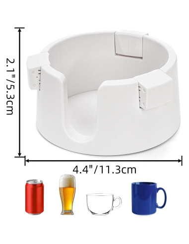 Soportes para Tazas Antideslizantes Mezchi - Paquete de 2 Blancos