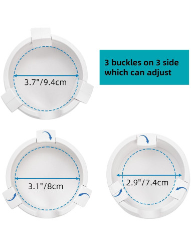 Soportes para Tazas Antideslizantes Mezchi - Paquete de 2 Blancos